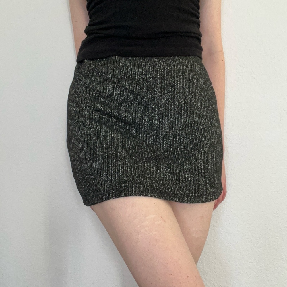 Urban Outfitters Black and Gray Mini Skirt